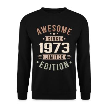 Original 1973 Vintage Vintage anniversaire 1973 - Sweat-shirt Unisexe - noir - Devant - Alina (178cm) & Michal (187cm)