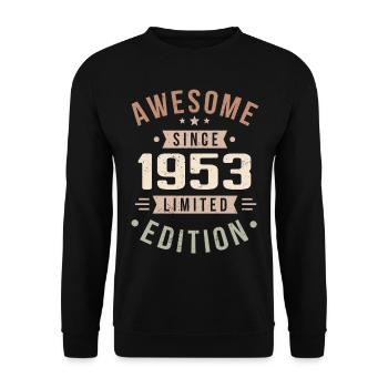 Original 1953 Vintage Vintage Birthday 1953 - Unisex Sweatshirt - black - Front - Alina (178cm) & Michal (187cm)