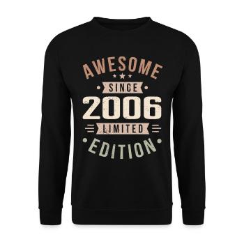Original 2006 Millésime Vintage Anniversaire 2006 - Sweat-shirt Unisexe - noir - Devant - Alina (178cm) & Michal (187cm)