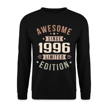 Original 1996 Vintage Vintage Birthday 1996 - Unisex Sweatshirt - black - Front - Alina (178cm) & Michal (187cm)
