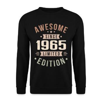 Original 1965 Vintage Vintage anniversaire 1965 - Sweat-shirt Unisexe - noir - Devant - Alina (178cm) & Michal (187cm)