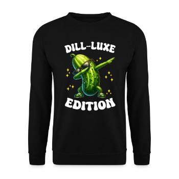 Saure Gurke Gewürzgurke Dill - Unisex Pullover - Schwarz - Vorne - Alina (178cm) & Michal (187cm)