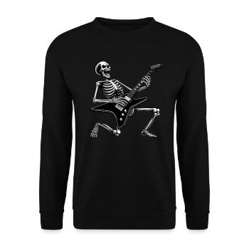 Guitariste Rock Musique Guitare Jouer du Rock - Sweat-shirt Unisexe - noir - Devant - Alina (178cm) & Michal (187cm)