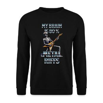 Metal Riff Guitarist Guitar Rock Music - Unisex Sweatshirt - black - Front - Alina (178cm) & Michal (187cm)