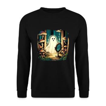 Cottagecore Aesthetic Mirror Spirit Goblincore - Unisex Sweatshirt - black - Front - Alina (178cm) & Michal (187cm)
