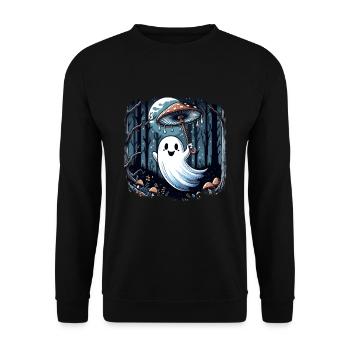 Cottagecore Goblincore Geist Mushroom Aesthetic - Unisex Pullover - Schwarz - Vorne - Alina (178cm) & Michal (187cm)