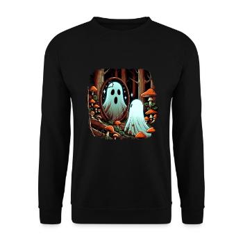 Geist Goblincore Cottagecore Aesthetic - Unisex Sweatshirt - black - Front - Alina (178cm) & Michal (187cm)