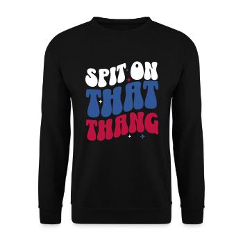 Spit on that Thang USA Viral Meme - Unisex Sweatshirt - black - Front - Alina (178cm) & Michal (187cm)