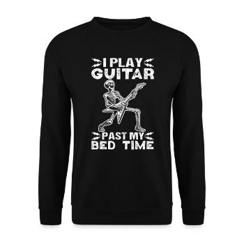 Guitar Guitarist Rock and Roll Guitar Player - Unisex Sweatshirt - black - Front - Alina (178cm) & Michal (187cm)