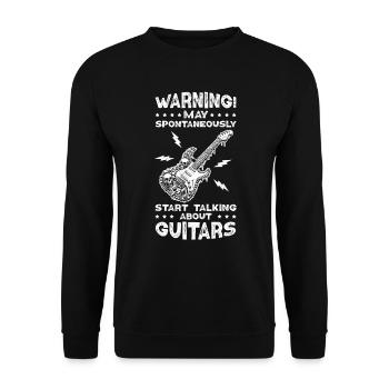Guitare Guitariste Drôle Guitariste - Sweat-shirt Unisexe - noir - Devant - Alina (178cm) & Michal (187cm)