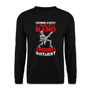 Guitariste, groupe de rock, musique rock, Gitzarre - Sweat-shirt Unisexe - noir - Devant - Alina (178cm) & Michal (187cm)
