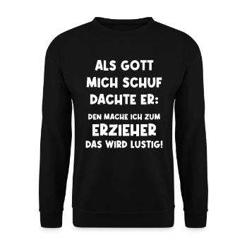 Educator Kindergarten Daycare Center Education - Unisex Sweatshirt - black - Front - Alina (178cm) & Michal (187cm)