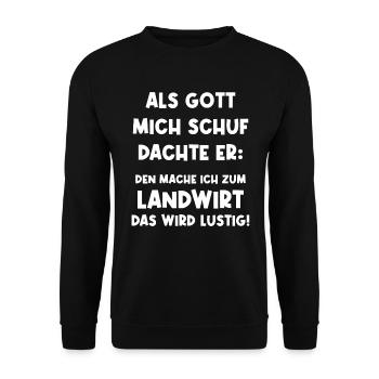 Fermier Fermier Fermier Drôle - Sweat-shirt Unisexe - noir - Devant - Alina (178cm) & Michal (187cm)