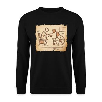 Infirmière gériatrique, Aide-soignante, Aide-soignante - Art vintage - Sweat-shirt Unisexe - noir - Devant - Alina (178cm) & Michal (187cm)