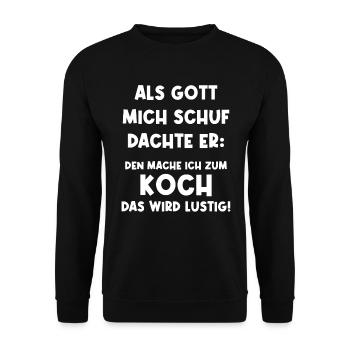 Koch Lustiger Sternekoch Essen kochen Küche - Unisex Pullover - Schwarz - Vorne - Alina (178cm) & Michal (187cm)