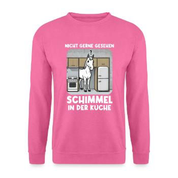 Schimmel Pferd Reiter Pferdeliebhaber - Unisex Pullover - Pink - Vorne