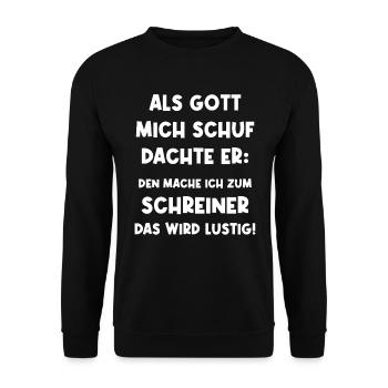 Carpenter Funny Craftsman Carpenter - Unisex Sweatshirt - black - Front - Alina (178cm) & Michal (187cm)