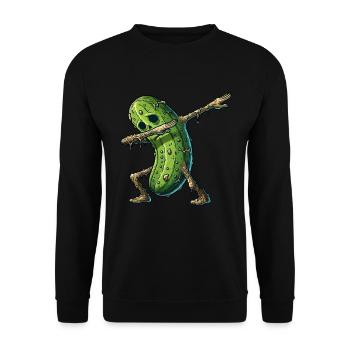 Concombre zombie pour Halloween - Sweat-shirt Unisexe - noir - Devant - Alina (178cm) & Michal (187cm)