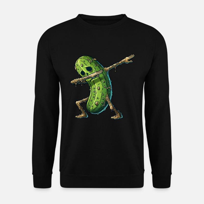 Zombie agurk til Halloween - Unisex sweater - sort
