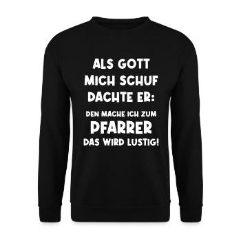 Prêtre Prêtre Vicaire chrétien de l’église - Sweat-shirt Unisexe - noir - Devant - Alina (178cm) & Michal (187cm)