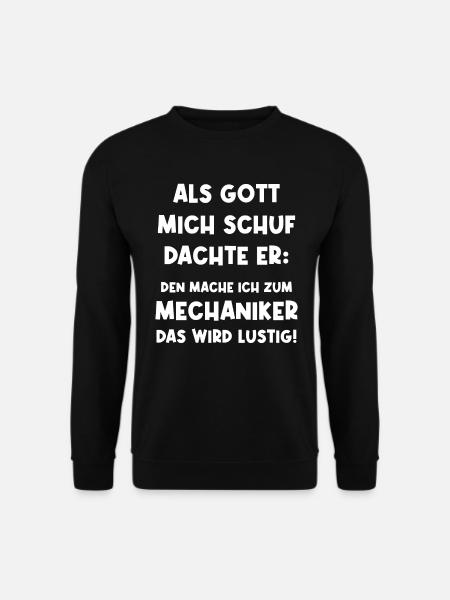 Mechaniker Schrauber Werkzeug Werkstatt Ölig - Unisex Pullover - Schwarz