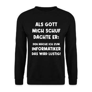 Computer Scientist Programmer Computer Science Student - Unisex Sweatshirt - black - Front - Alina (178cm) & Michal (187cm)