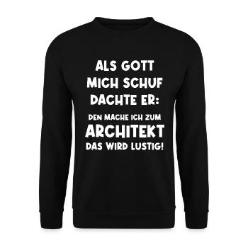 Architekt Ingenieur Architektur Architekturstudent - Unisex Pullover - Schwarz - Vorne - Alina (178cm) & Michal (187cm)