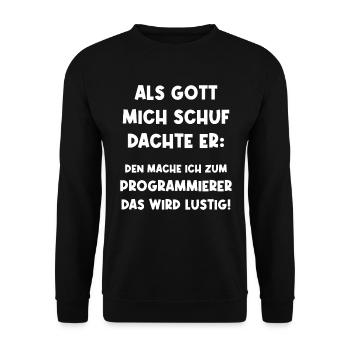 Programmeurs Informaticiens Développeurs de logiciels - Sweat-shirt Unisexe - noir - Devant - Alina (178cm) & Michal (187cm)