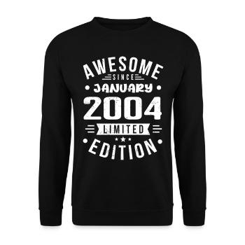 January 2004 - Birthday January 2004 I January 2004 - Unisex Sweatshirt - black - Front - Alina (178cm) & Michal (187cm)