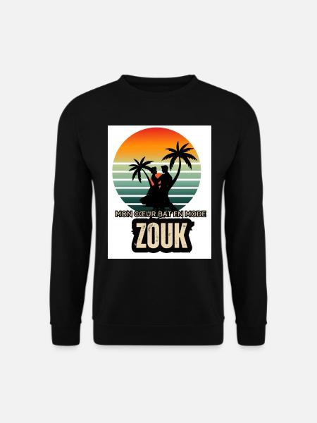 Mon Cœur Bat en Mode Zouk - Sweat-shirt Unisexe - noir