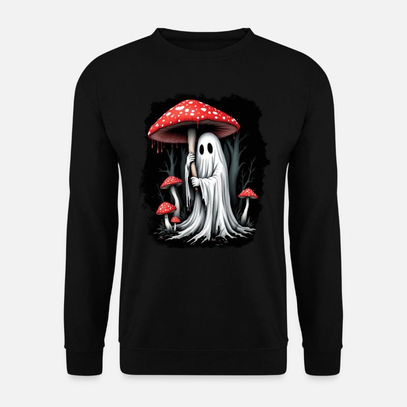 Cottagecore Aesthetic Geist Mushroom - Unisex Pullover - Schwarz