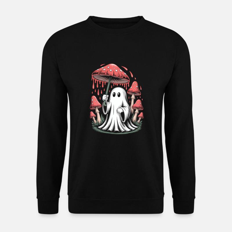 Cottagecore Aesthetic Geist Mushroom - Unisex Pullover - Schwarz