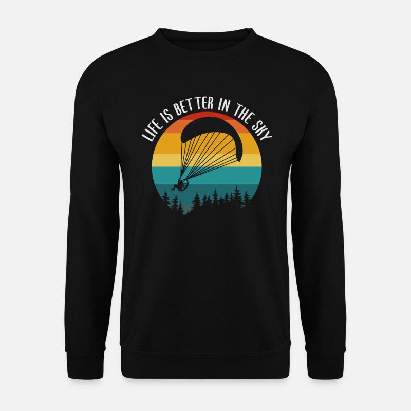 Paramotor Pilot – Abenteuer in der Luft - Unisex Pullover - Schwarz