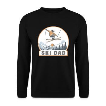 Ski Dad, Funny Skiing Quote - Unisex Sweatshirt - black - Front - Alina (178cm) & Michal (187cm)