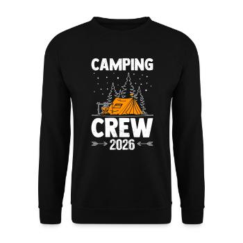 Camping 2026 Campen Camper Zelten - Sweat-shirt Unisexe - noir - Devant - Alina (178cm) & Michal (187cm)