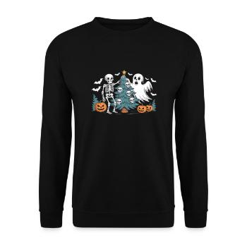 Fête d’Halloween en hiver Winterween - Sweat-shirt Unisexe - noir - Devant - Alina (178cm) & Michal (187cm)