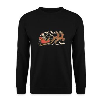 Fête d’Halloween en hiver Winterween - Sweat-shirt Unisexe - noir - Devant - Alina (178cm) & Michal (187cm)