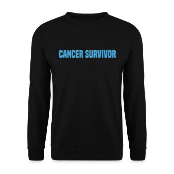 Cancer Survivor - Unisex Sweatshirt - black - Front - Alina (178cm) & Michal (187cm)