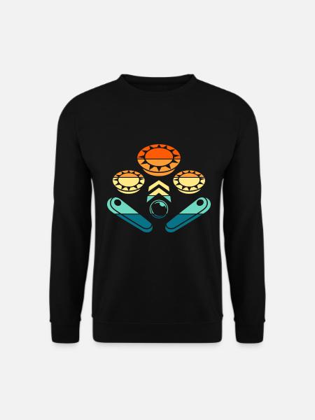 Flipper Retro Arcade Gaming Flipper, Pinball - Unisex Pullover - Schwarz
