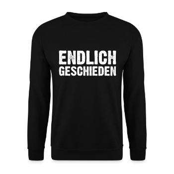 Endlich Geschieden - Unisex Pullover - Schwarz - Vorne - Alina (178cm) & Michal (187cm)