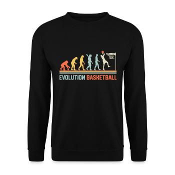 Basketball Evolution - Unisex Sweatshirt - black - Front - Alina (178cm) & Michal (187cm)