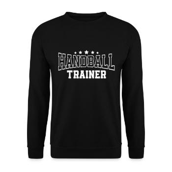 Handball Handballer Trainer - Unisex Pullover - Schwarz - Vorne - Alina (178cm) & Michal (187cm)