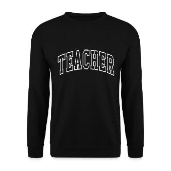 Teacher - Unisex Pullover - Schwarz - Vorne - Alina (178cm) & Michal (187cm)