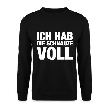Ich Hab Die Schnauze Voll - Unisex Pullover - Schwarz - Vorne - Alina (178cm) & Michal (187cm)