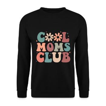 Cool Moms Club Lustige Retro Groovy Mama Mama Mama - Unisex Pullover - Schwarz - Vorne - Alina (178cm) & Michal (187cm)