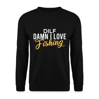 damn i love fishing - Unisex Sweatshirt - black - Front - Alina (178cm) & Michal (187cm)