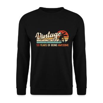 59 Years Retro Birthday Gift Vintage 59 Years - Unisex Sweatshirt - black - Front - Alina (178cm) & Michal (187cm)