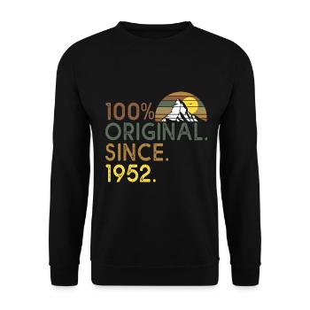 100% original since 1952 anniversary 70 years - Unisex Sweatshirt - black - Front - Alina (178cm) & Michal (187cm)