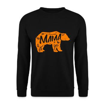 Mama Bear - Unisex Sweatshirt - black - Front - Alina (178cm) & Michal (187cm)