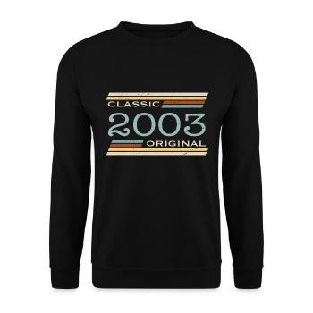 Vintage 2003, Classique, Original(e) - Sweat-shirt Unisexe - noir - Devant - Alina (178cm) & Michal (187cm)